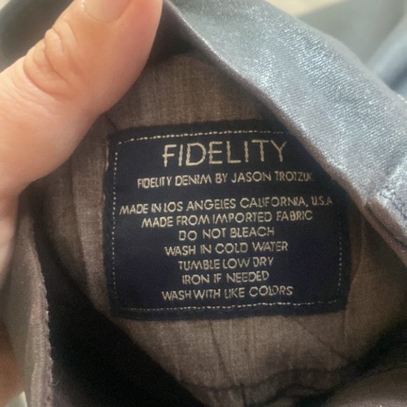 Fidelity leatherteen Coated brown NWT tag  pants size 31 - Picture 13 of 14